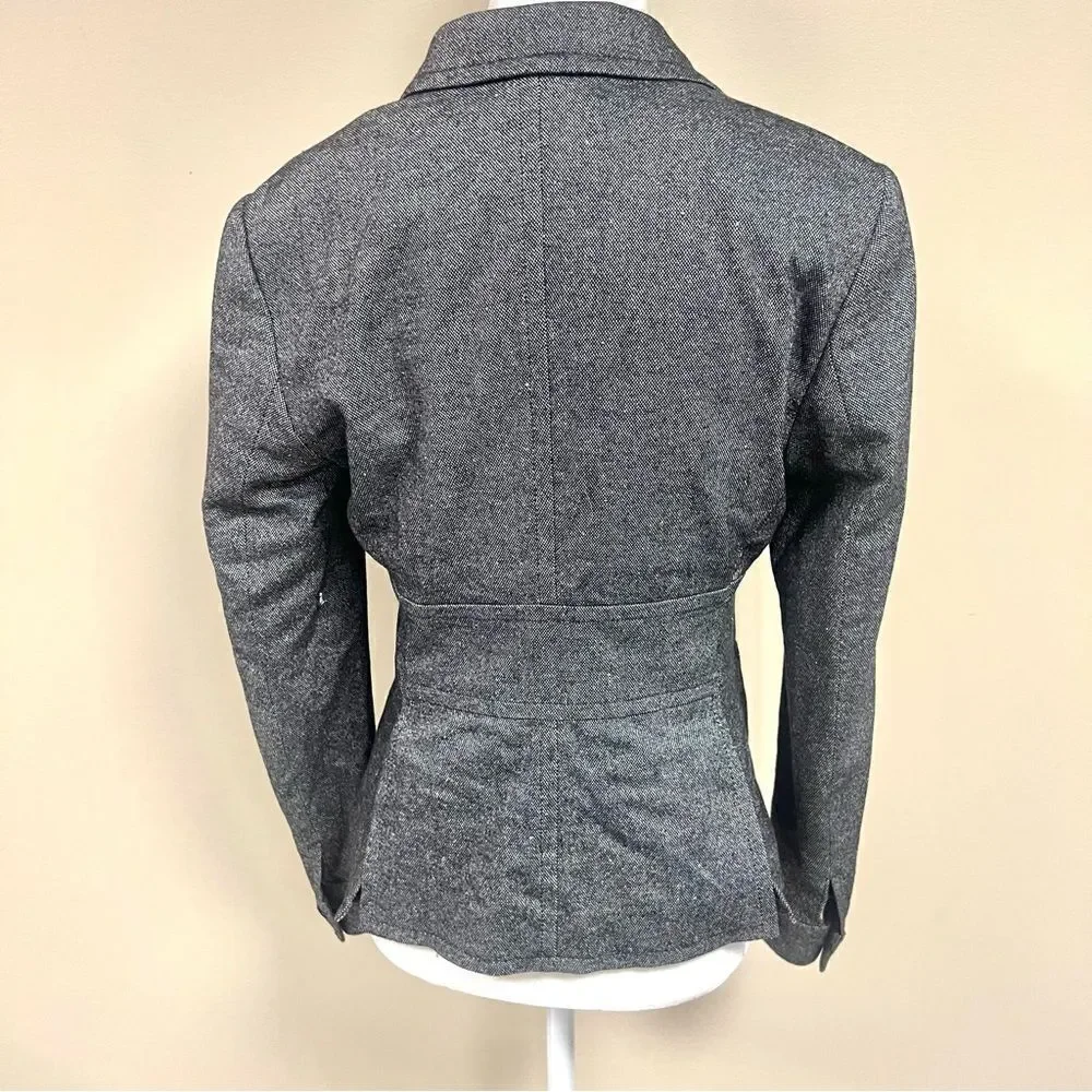 Talbots wool blend black/white jacket.   Size 2
